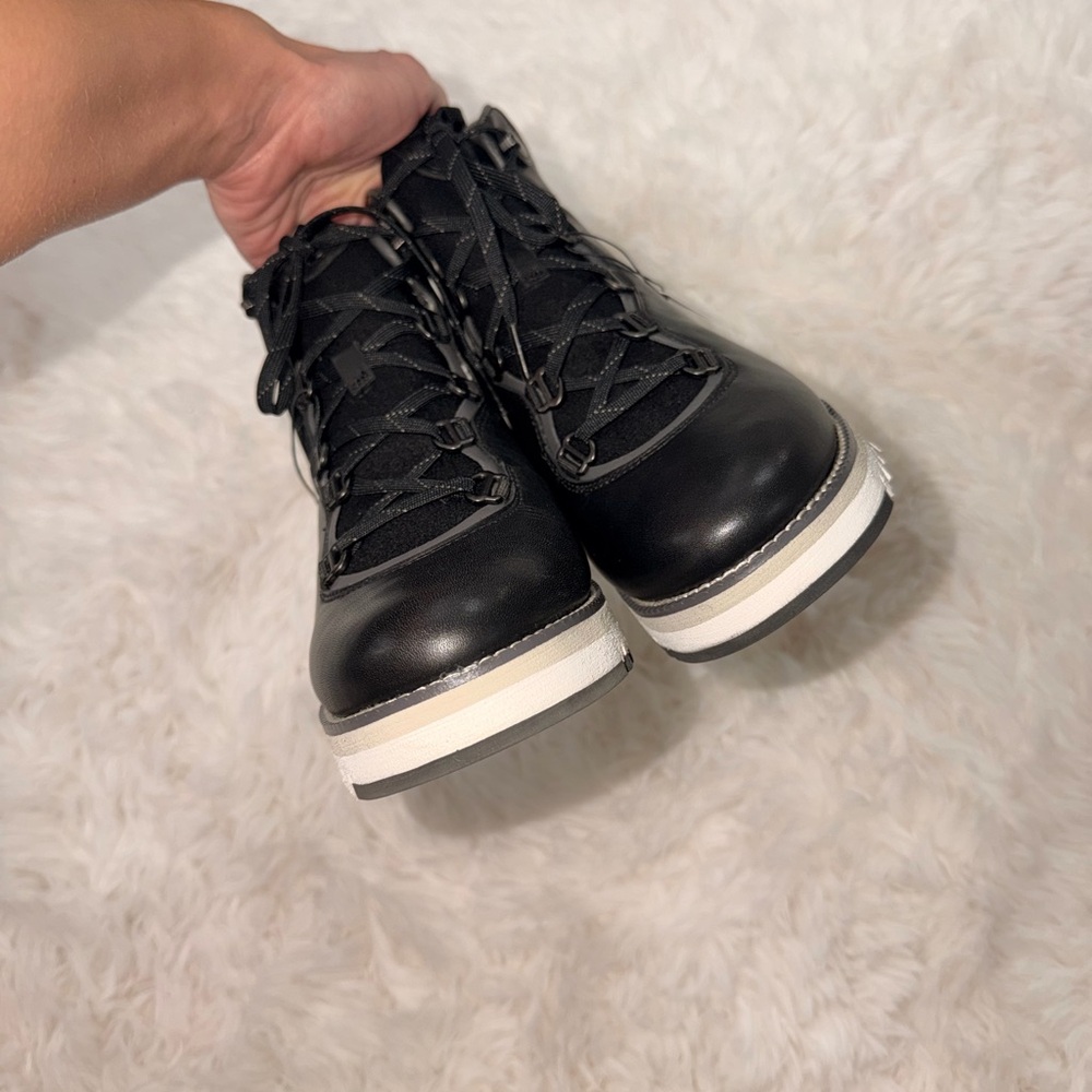 Cole Haan ZeroGrand Black Lace Up Waterproof Boots - Picture 6 of 9